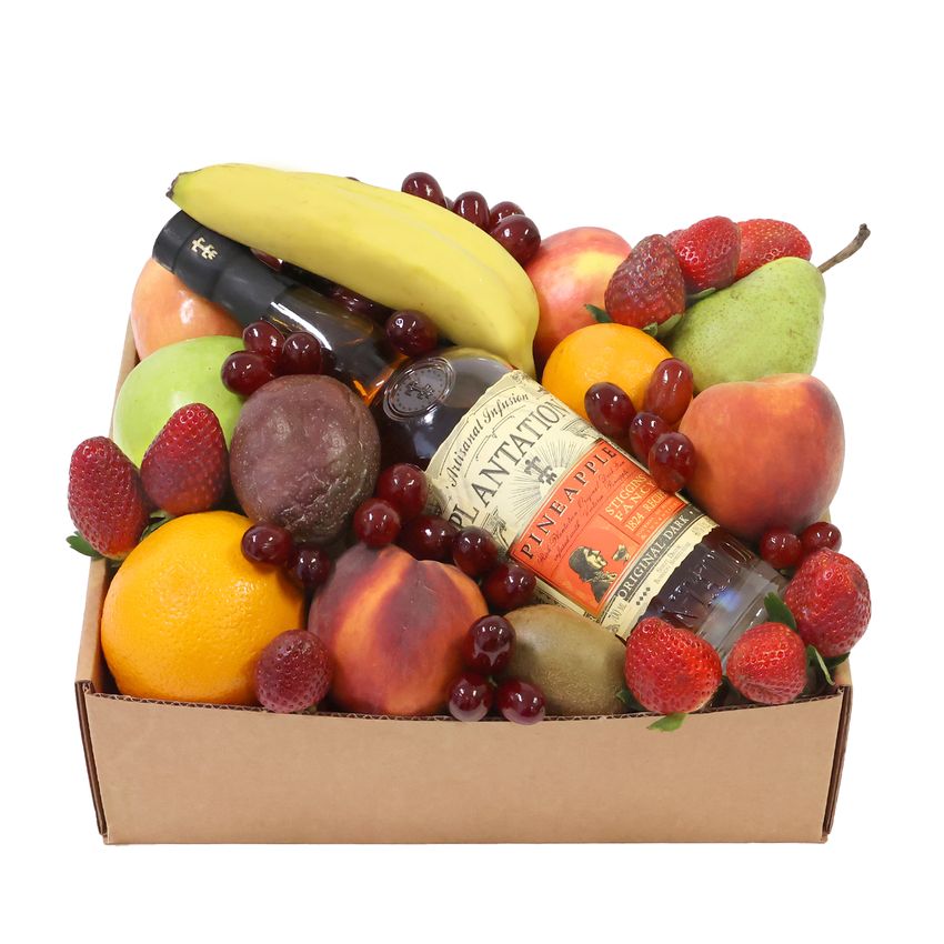 Classic Fruit Hamper with Rum