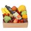 Deluxe Fruit Hamper with Rum Flowers