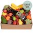 Deluxe Fruit Hamper with White Wine Large Special Flowers