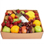 Classic Fruit Hamper with White Wine Large Flowers