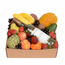 Deluxe Fruit Hamper with White Wine Flowers