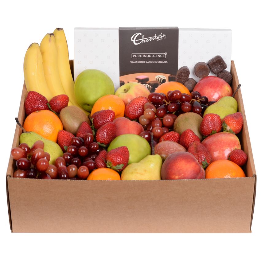 Classic Fruit Hamper with Dark Chocs Large