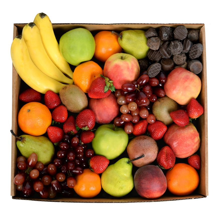 Classic Fruit Hamper with Dark Chocs Large