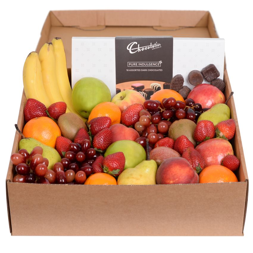 Classic Fruit Hamper with Dark Chocs Large