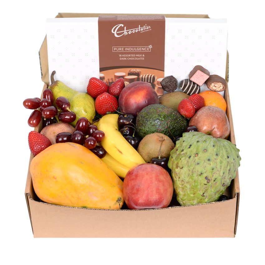 Deluxe Fruit Hamper with Dark Chocs