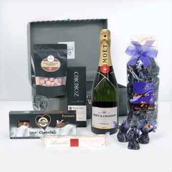 Sweet Seduction Chocolate Gift Hamper with Moet Hamper