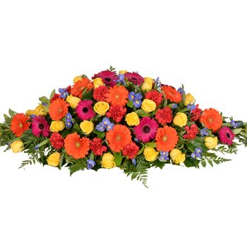 Mixed Seasonal Casket Premium Flowers