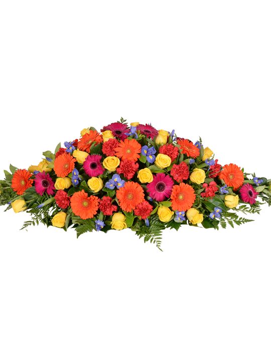 Mixed Seasonal Casket Premium Flowers
