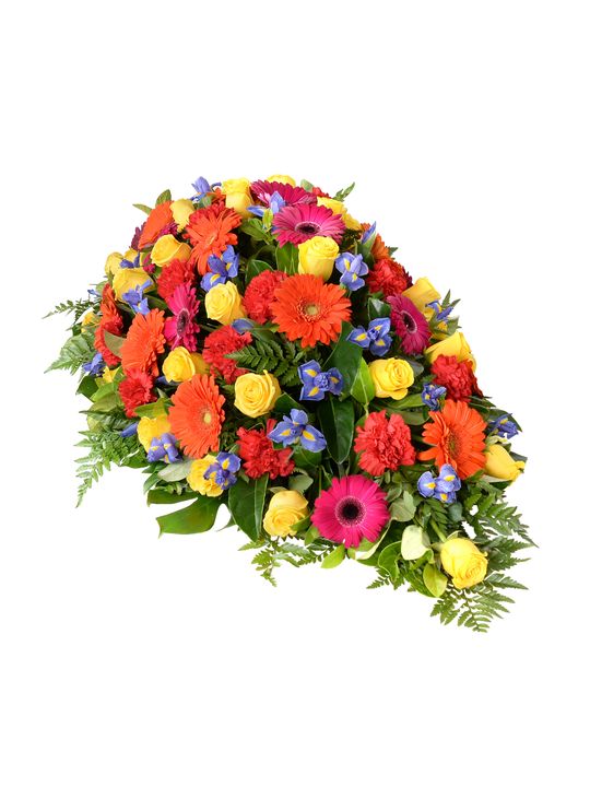 Mixed Seasonal Casket Premium Flowers
