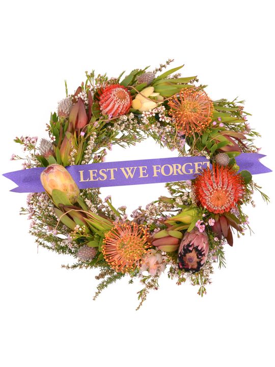 Natural Wreath with Ribbon Flowers