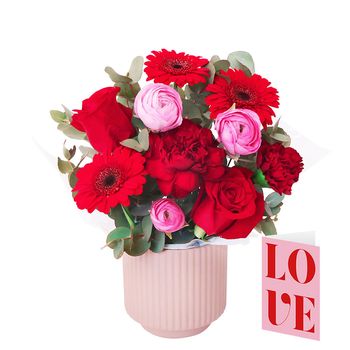 Afterglow Posy With Love Card Flowers
