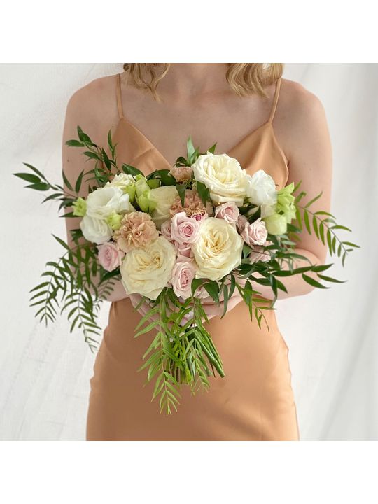 Champagne Bridesmaid Bouquet Flowers