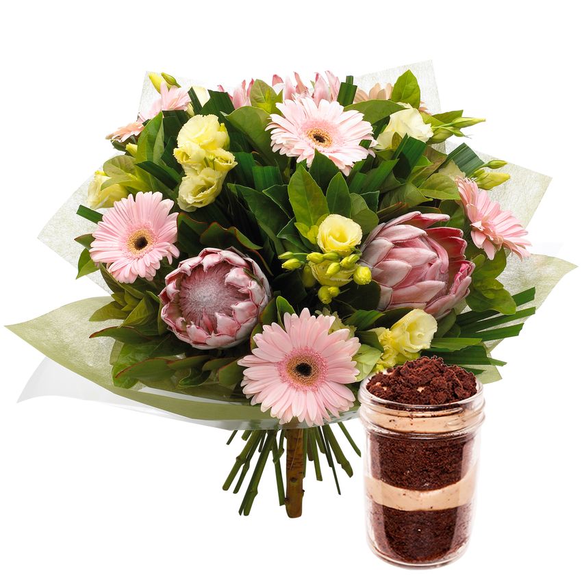 Cheerful Bouquet with Jarcake