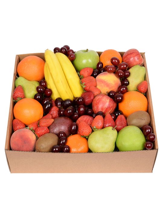 Classic Fruit Hamper Large Flowers