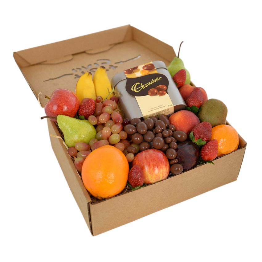 Classic Fruit Hamper with Choc Almonds