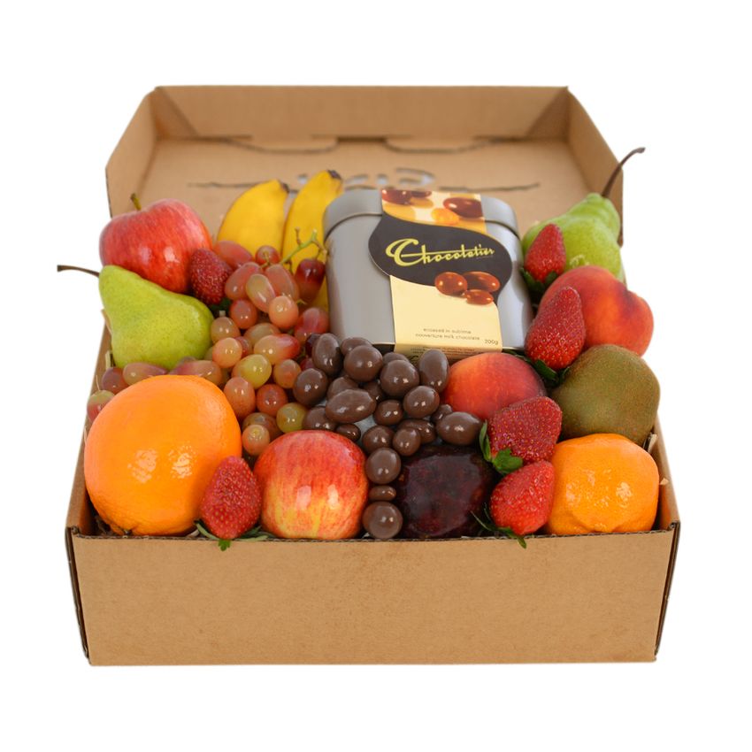 Classic Fruit Hamper with Choc Almonds