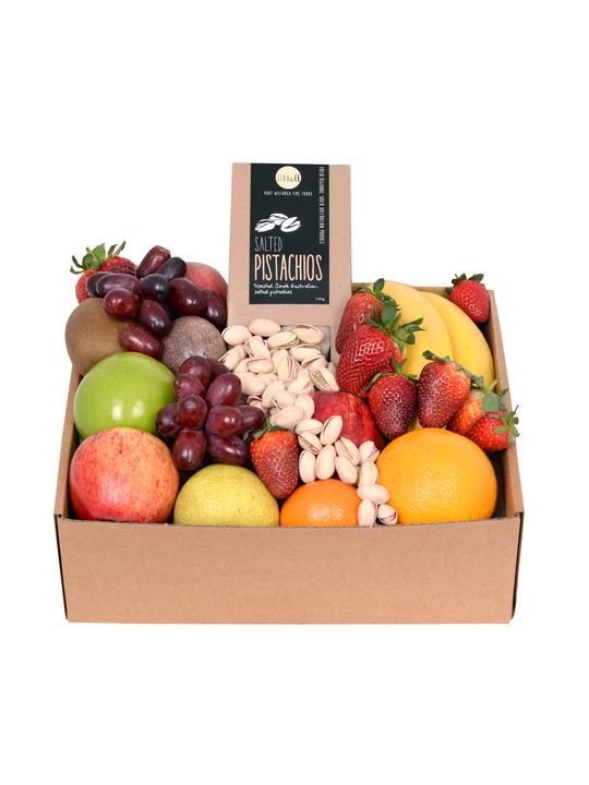 Classic Fruit Hamper with Pistachios Flowers