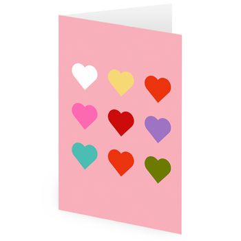 Colourful Hearts Card - Premium Extra