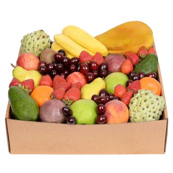 Deluxe Fruit Hamper Large Flowers