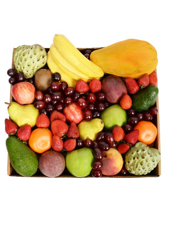 Deluxe Fruit Hamper Large Flowers