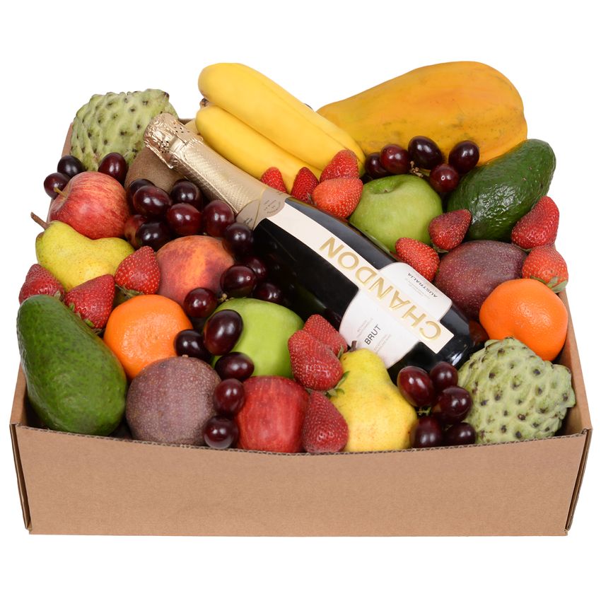 Deluxe Fruit Hamper with Chandon Large