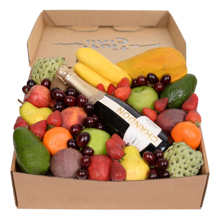 Deluxe Fruit Hamper with Chandon Large