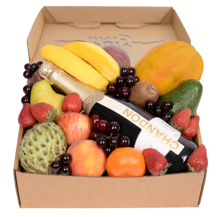 Deluxe Fruit Hamper with Chandon