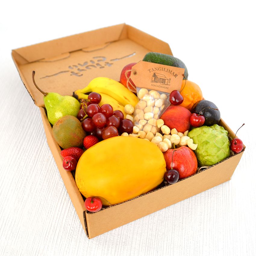 Deluxe Fruit Hamper with Macadamia Nuts