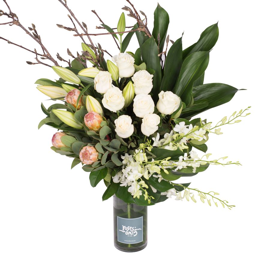 Elegant White Arrangement in Vase