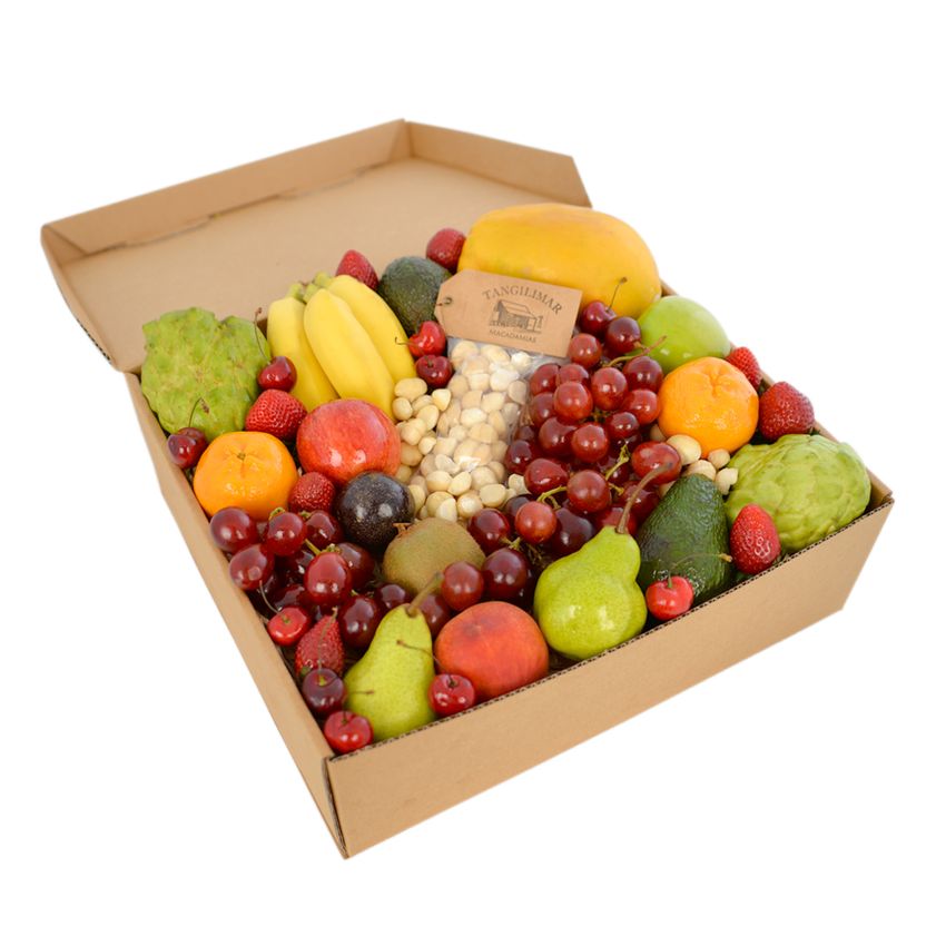 Deluxe Fruit Hamper with Macadamia Nuts Large
