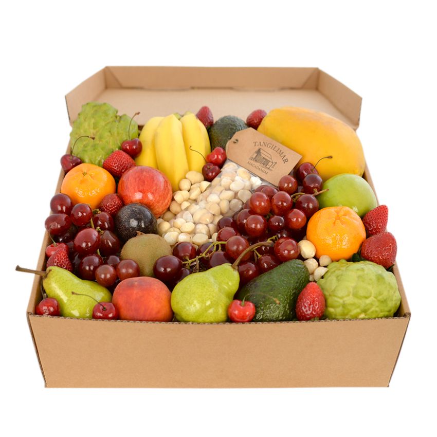 Deluxe Fruit Hamper with Macadamia Nuts Large