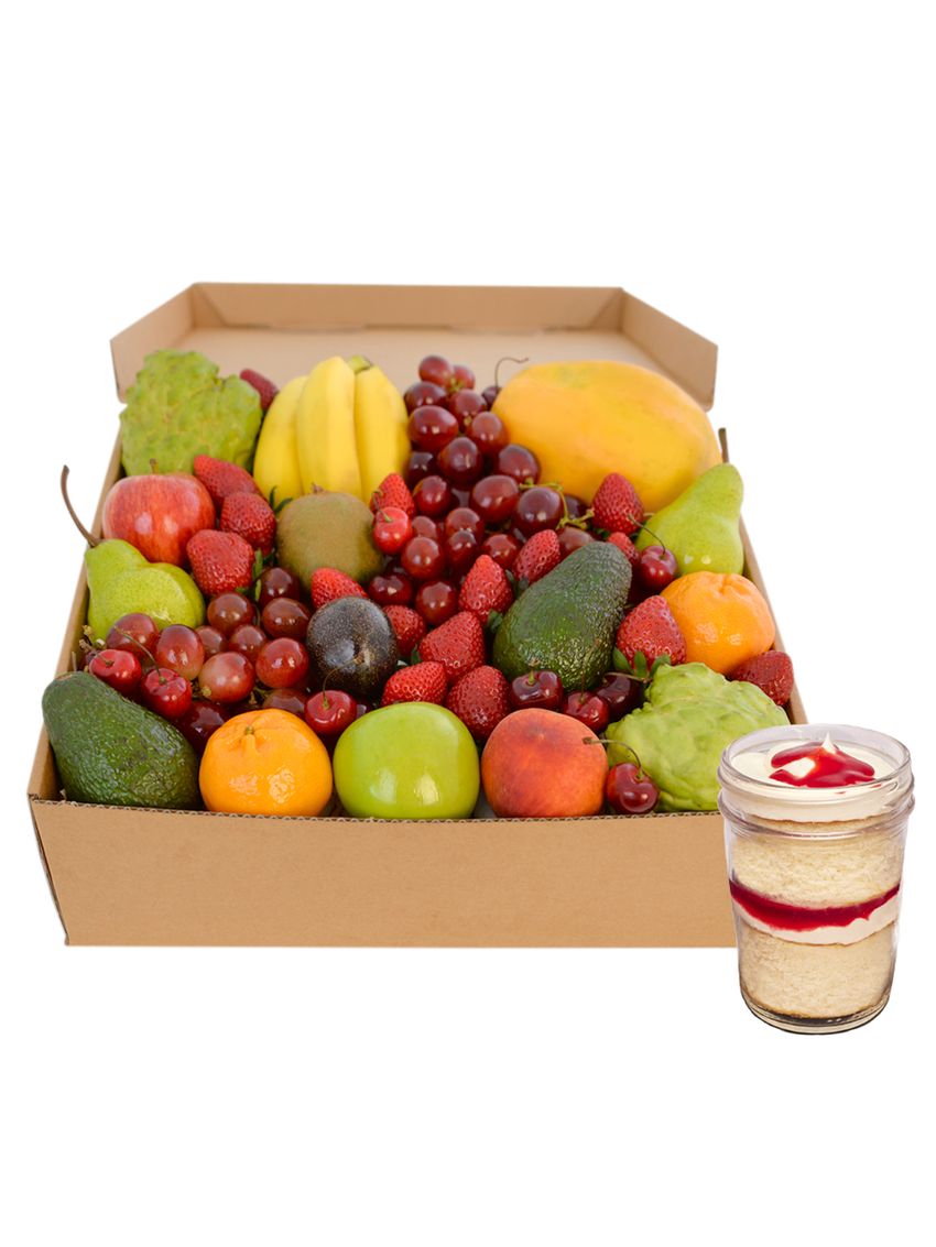 Deluxe Fruit Hamper Large with Jarcake
