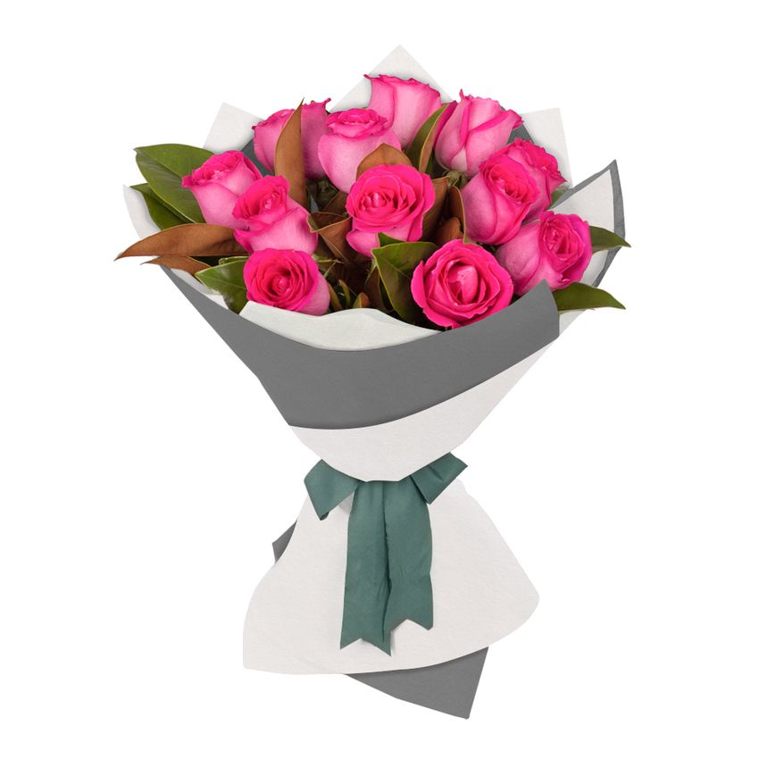 Long Stemmed Rose Bouquet Pink 12