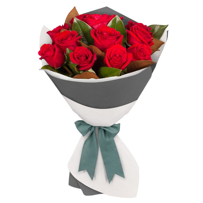 Long Stemmed Rose Bouquet Red 12