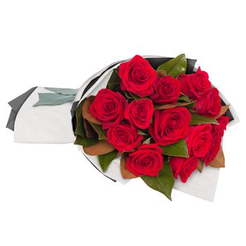 Long Stemmed Rose Bouquet Red 12 Flowers