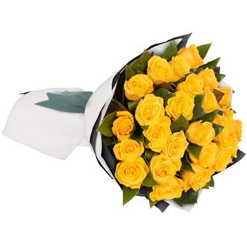 Long Stemmed Rose Bouquet Yellow 24 Flowers