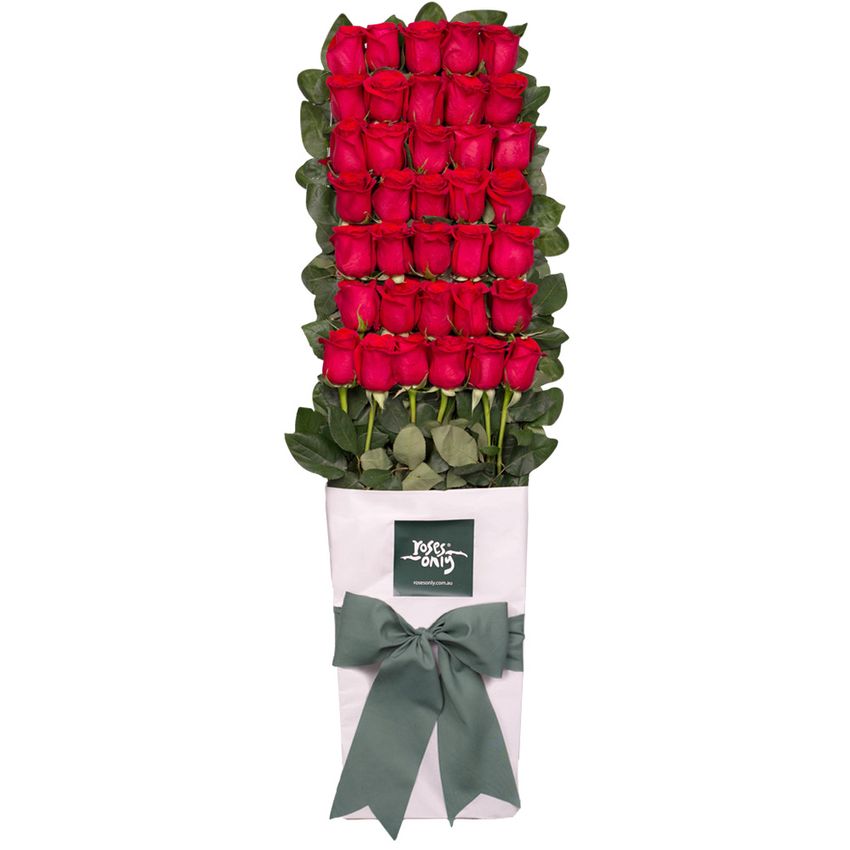 Long Stemmed Roses Gift Box Red 36