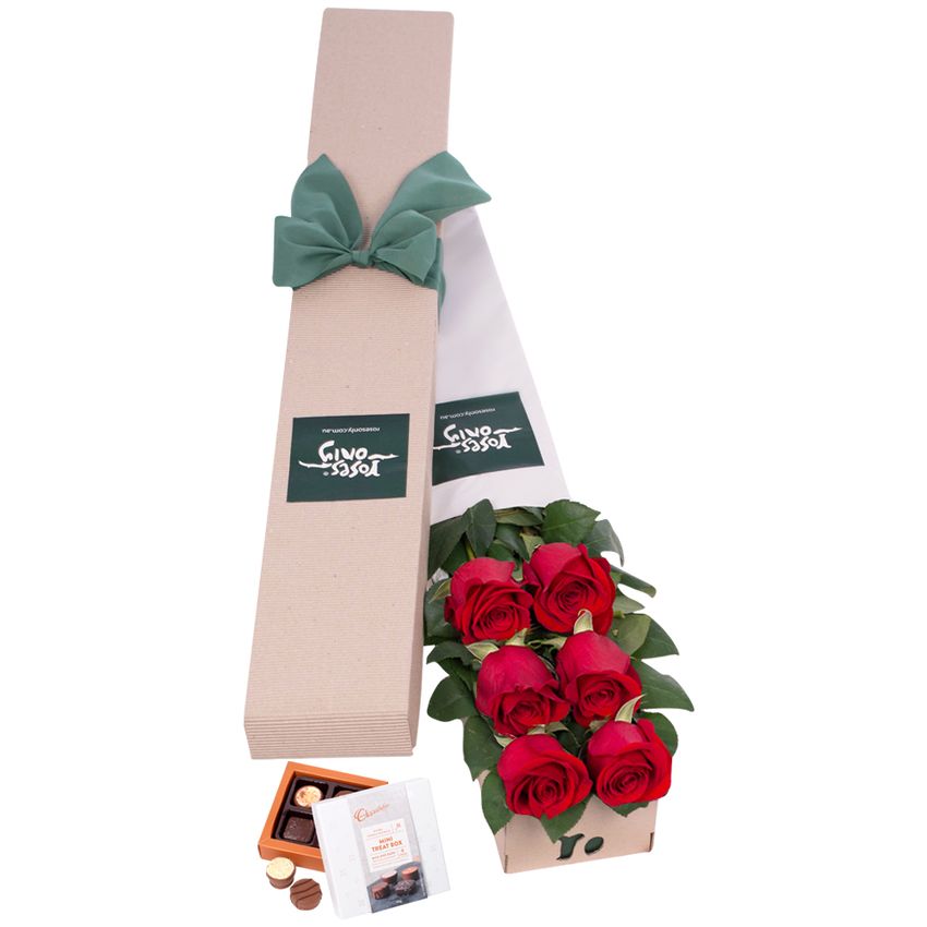 Long Stemmed Roses Gift Box Red 6