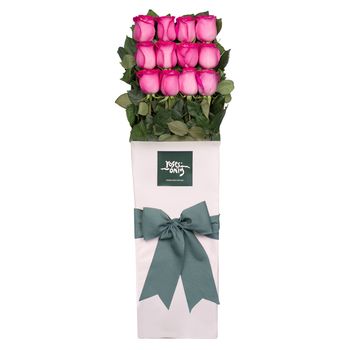Long Stemmed Roses Gift Box Pink 12 NBCF Flowers