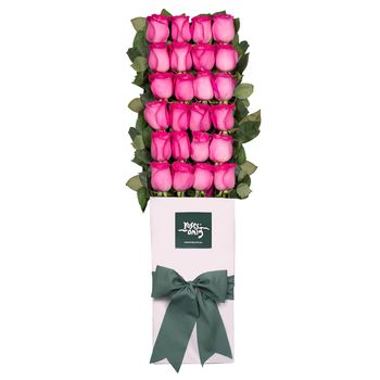 Long Stemmed Roses Gift Box Pink 24 NBCF Flowers