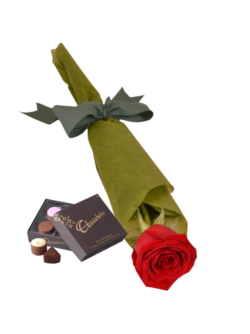 Single Wrapped Rose