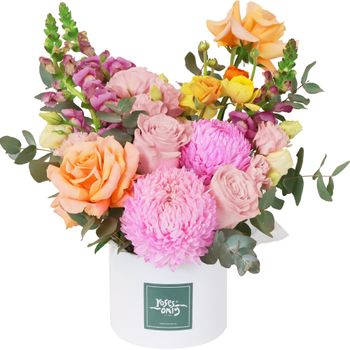 Sweet Sorbet Hatbox Flowers