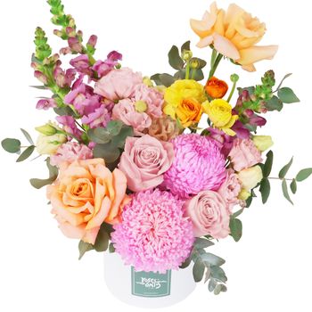 Sweet Sorbet Hatbox Flowers