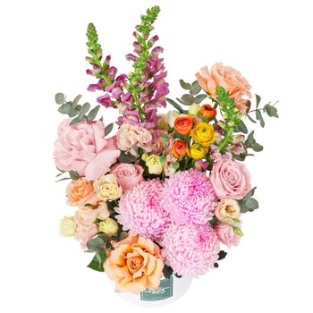 Sweet Sorbet Hatbox Premium Flowers
