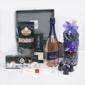 Sweet Seduction Chocolate Gift Hamper with Prosecco Spritz Rose Hamper