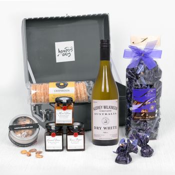 Sweet and Savoury Food Hamper with White Hamper