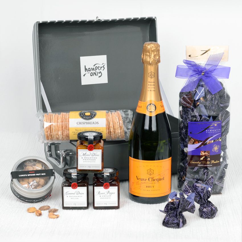Sweet and Savoury Food Hamper with Veuve