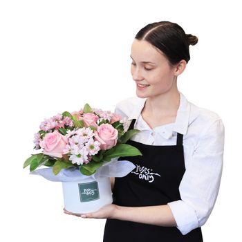 Soft Pink Hatbox Flowers