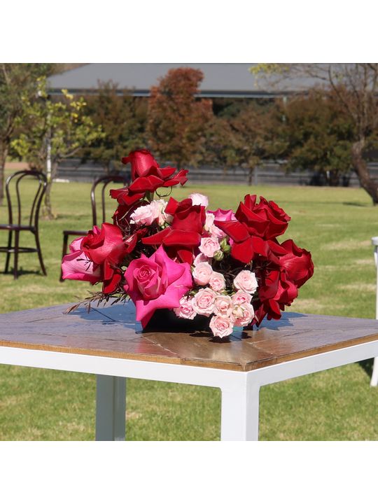 Rouge Table Piece Flowers