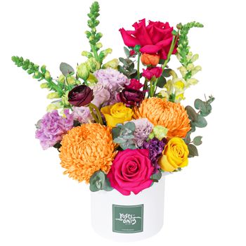 Vivid Pop Hatbox Flowers
